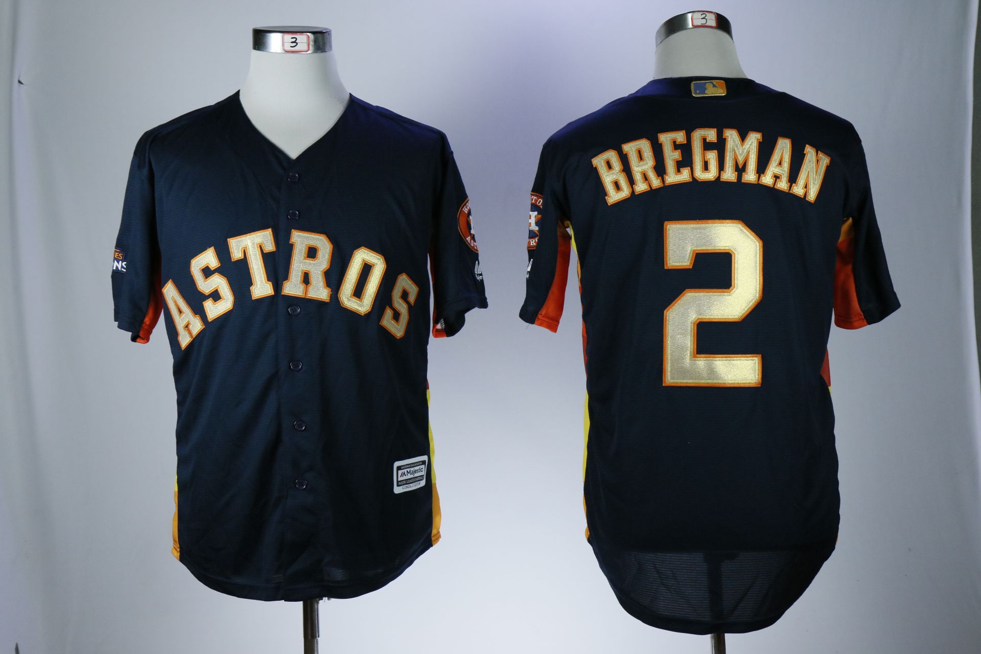 Men Houston Astros #2 Bregman Blue Game Champion Edition MLB Jerseys->->MLB Jersey